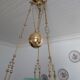 Suspension 19th bronze and green opaline