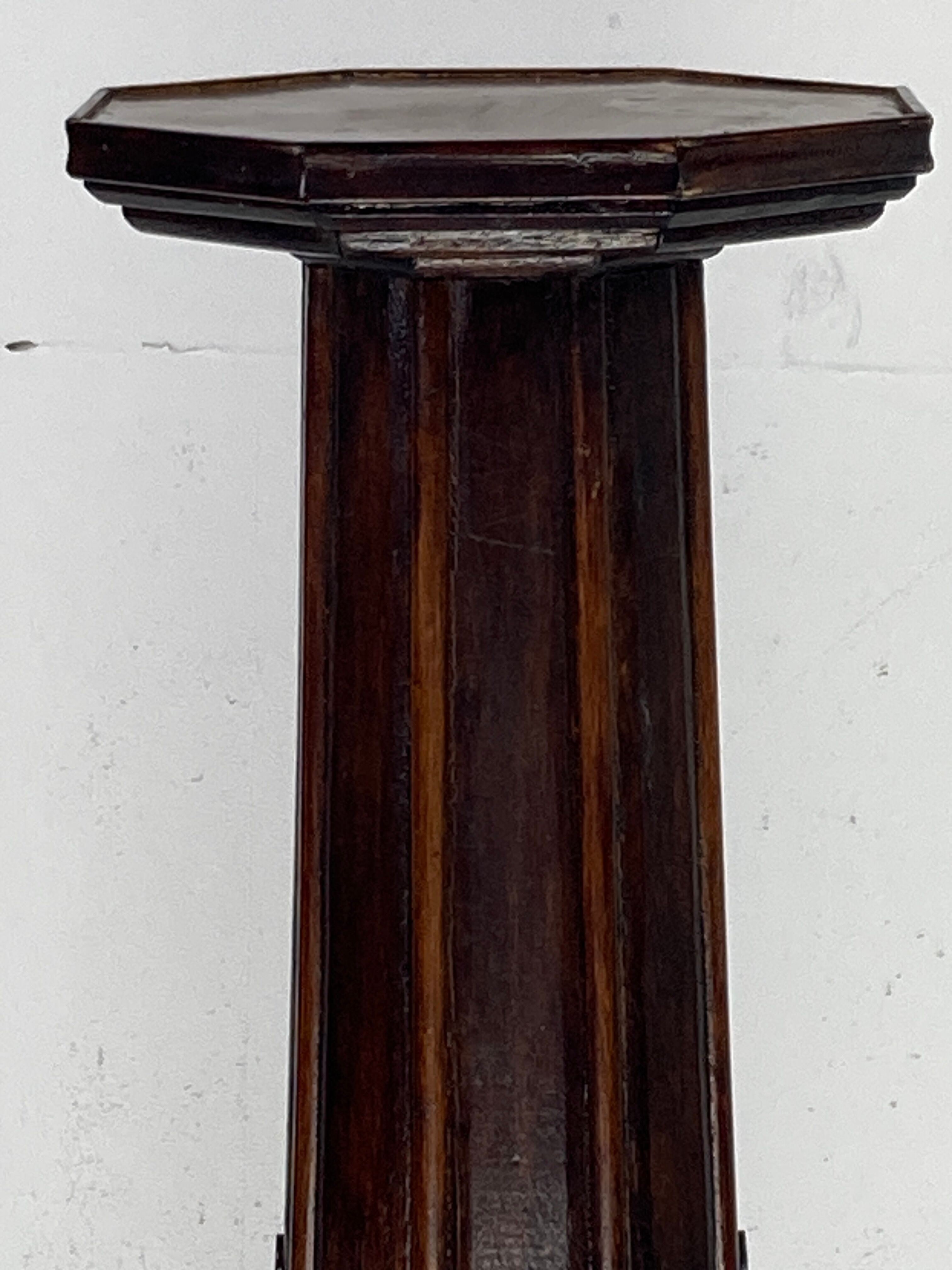 Dutch Art Deco Amsterdam School pedestal or plant stand, 1920s
