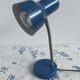 Vintage blue desk lamp, 1970s, flexible chrome metal