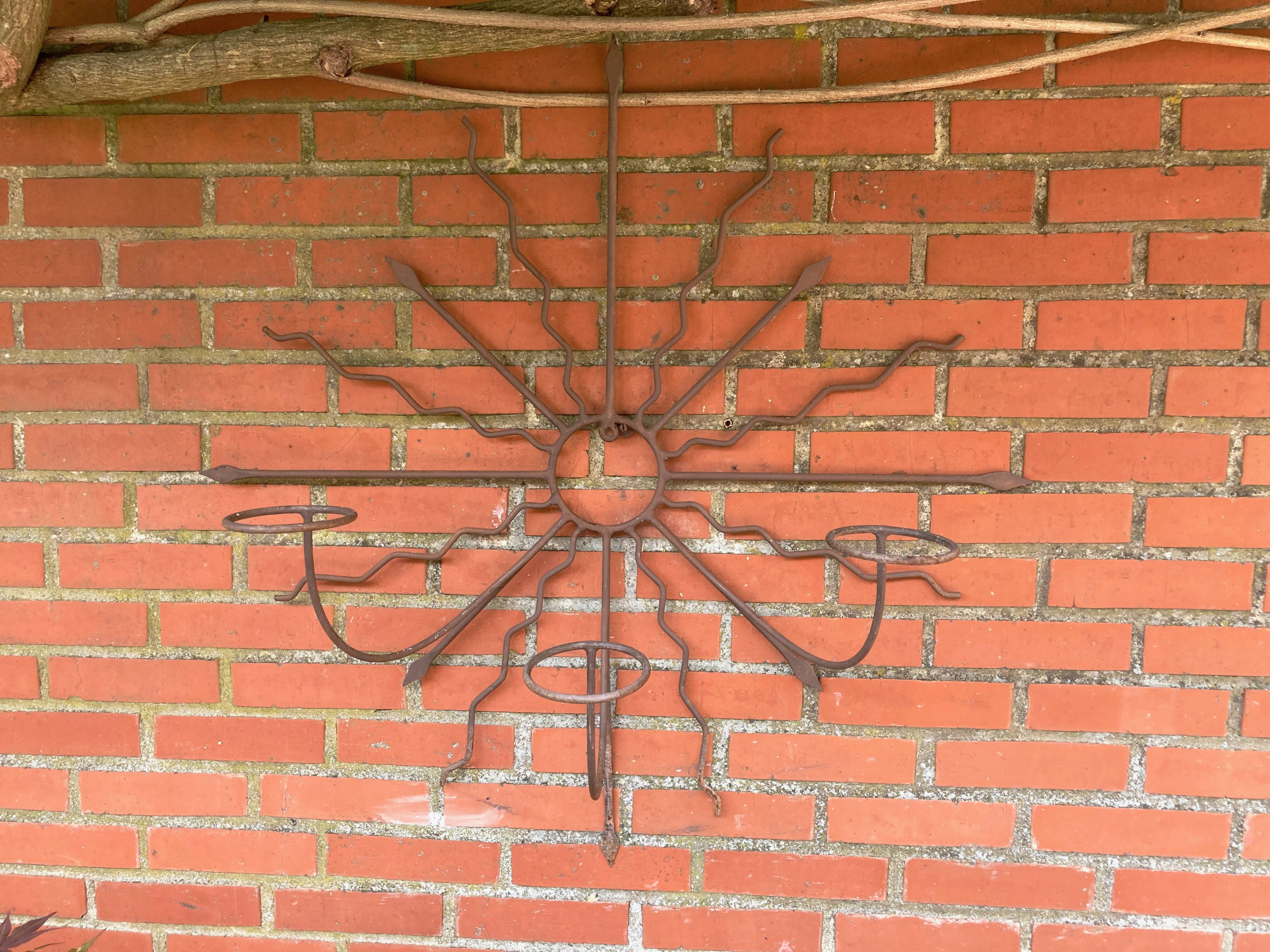 Wrought iron wall plant door