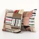 Set of 2 vintage kilim cushion covers 46x46 cm
