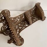 Hand-cut wooden corner shelf with bird decoration from the 1900s