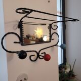 Wrought iron coat rack