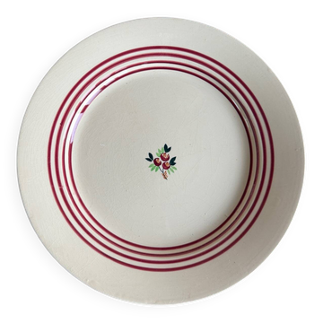 Round flat iron earth Gien dish (large)