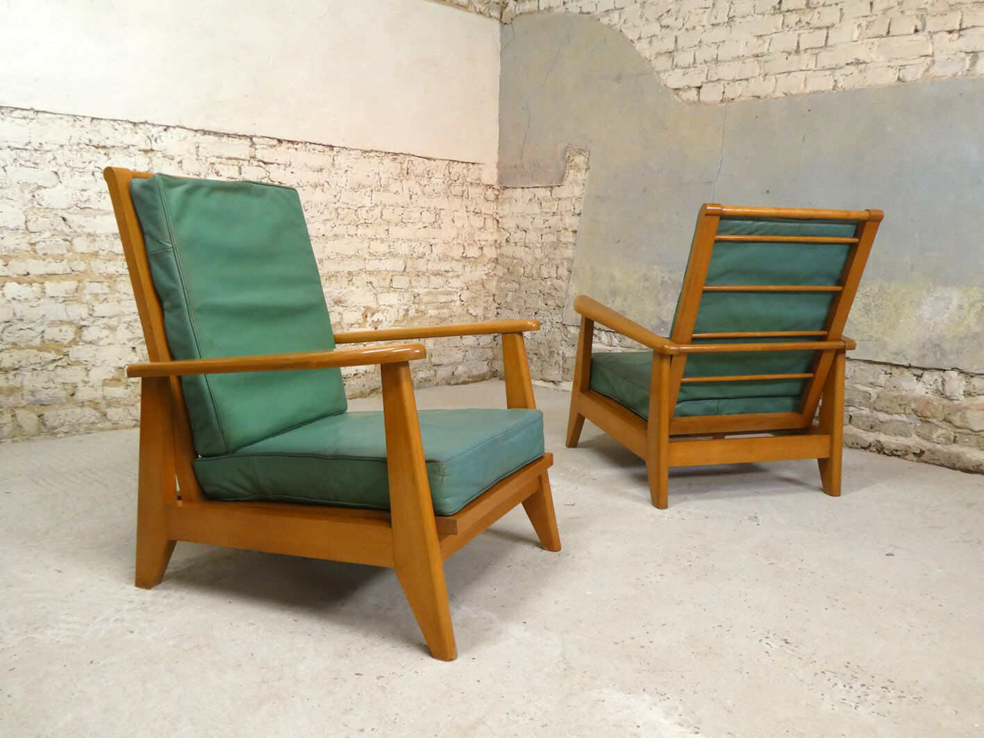 Pair of system chairs, late 1940s