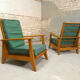 Paire de fauteuils à système, fin des années 1940