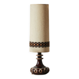 Floor lamp - Ceramic base with large lampshade - 1970s
