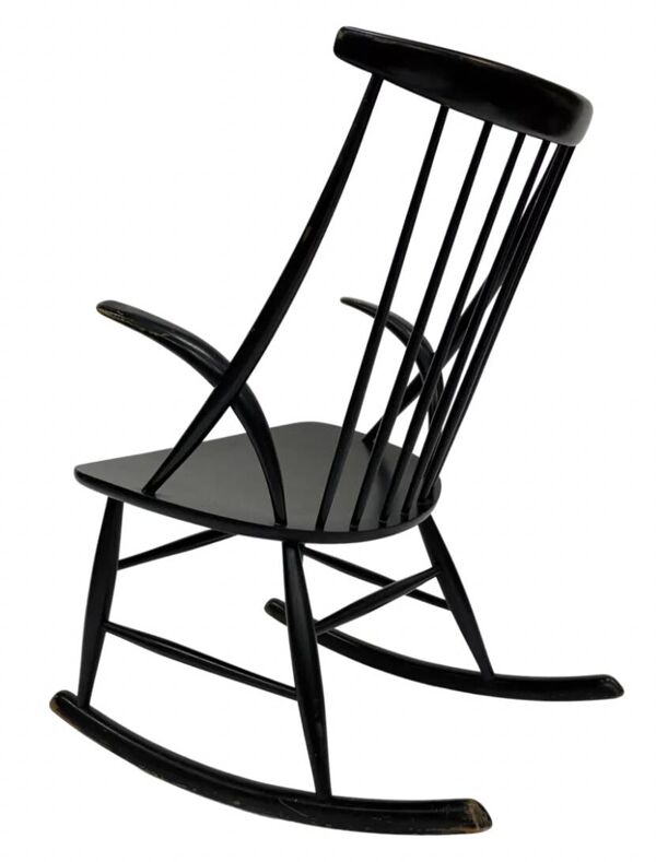 Fauteuil à bascule vintage Illum Wikkelso design danois