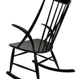 Fauteuil à bascule vintage Illum Wikkelso design danois