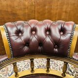 Set English Chesterfield Captain Chairs red Office chair