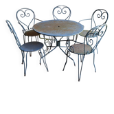 Garden furniture in iron