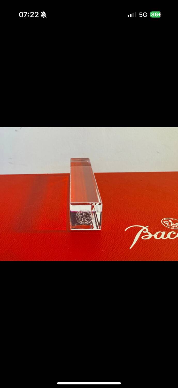 Coffret 5 porte-couteaux en cristal de baccarat France, écrin d'origine