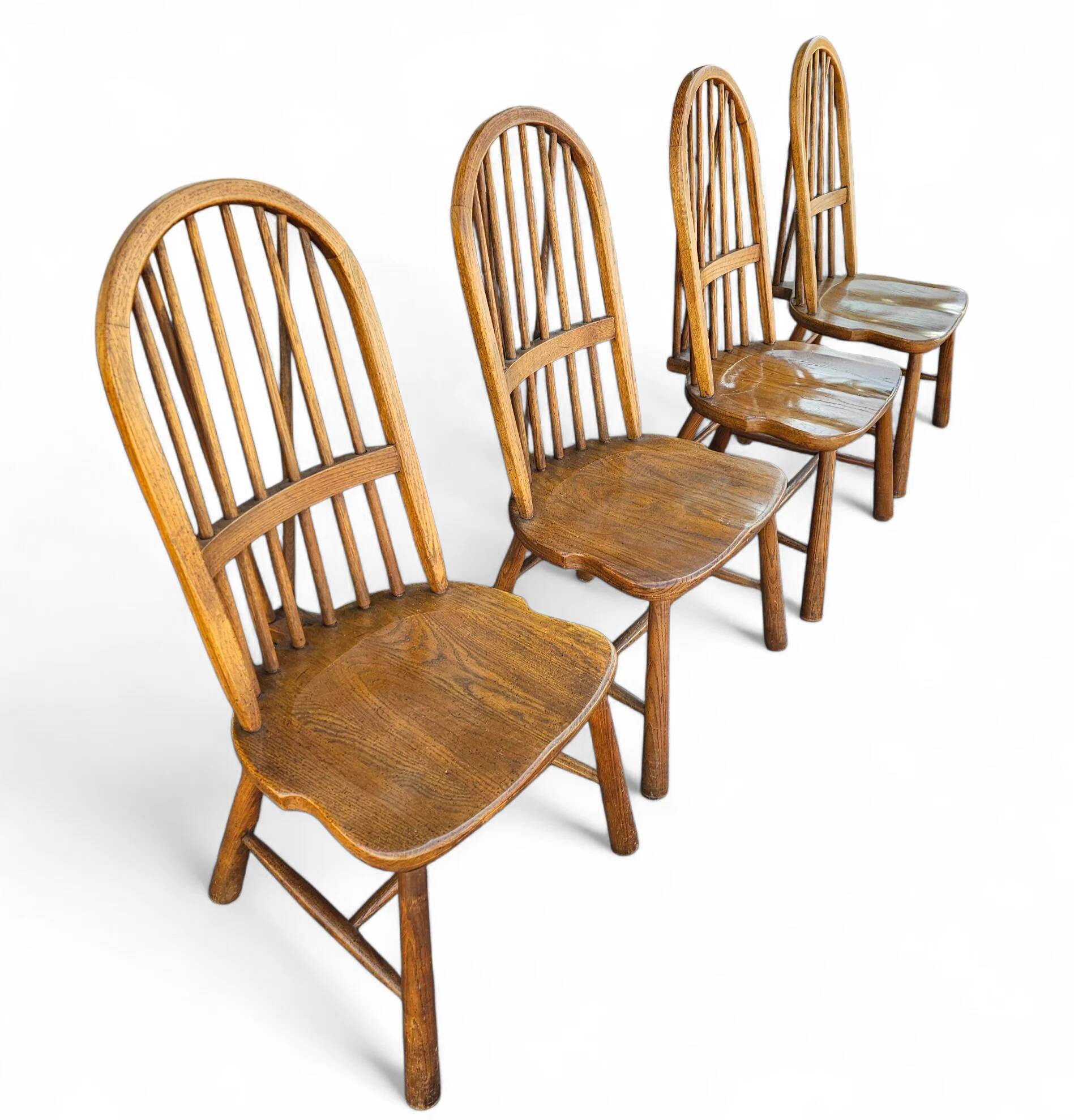 4 x Welsh stick back chairs