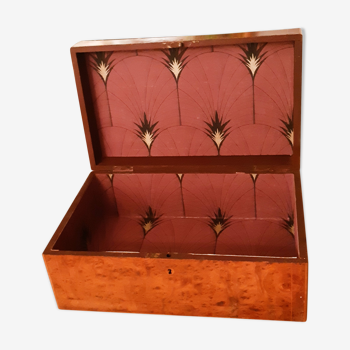Napoleon III elm magnifying glass box