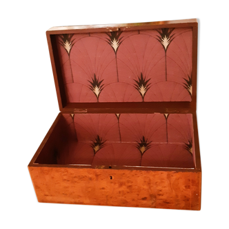 Napoleon III elm magnifying glass box