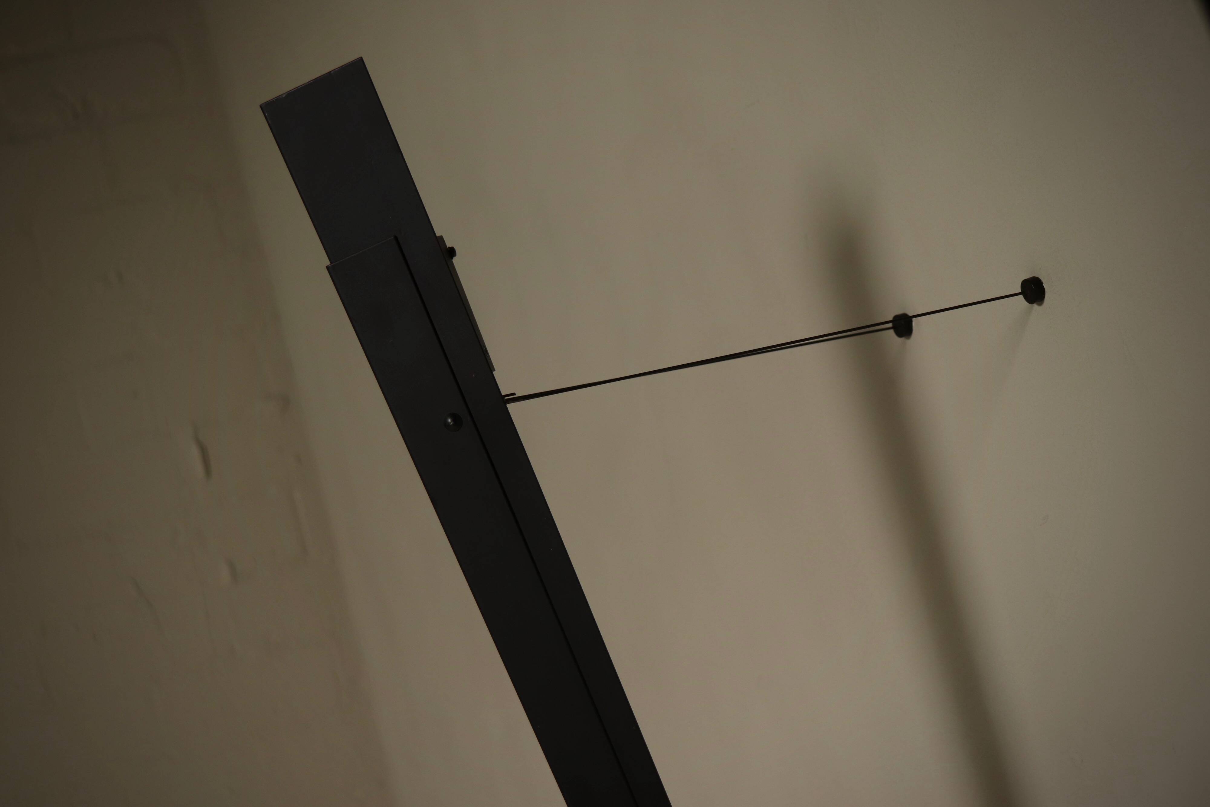 Pair of Gilles Derian torchère wall lights for Lumen Center, Italy 1984