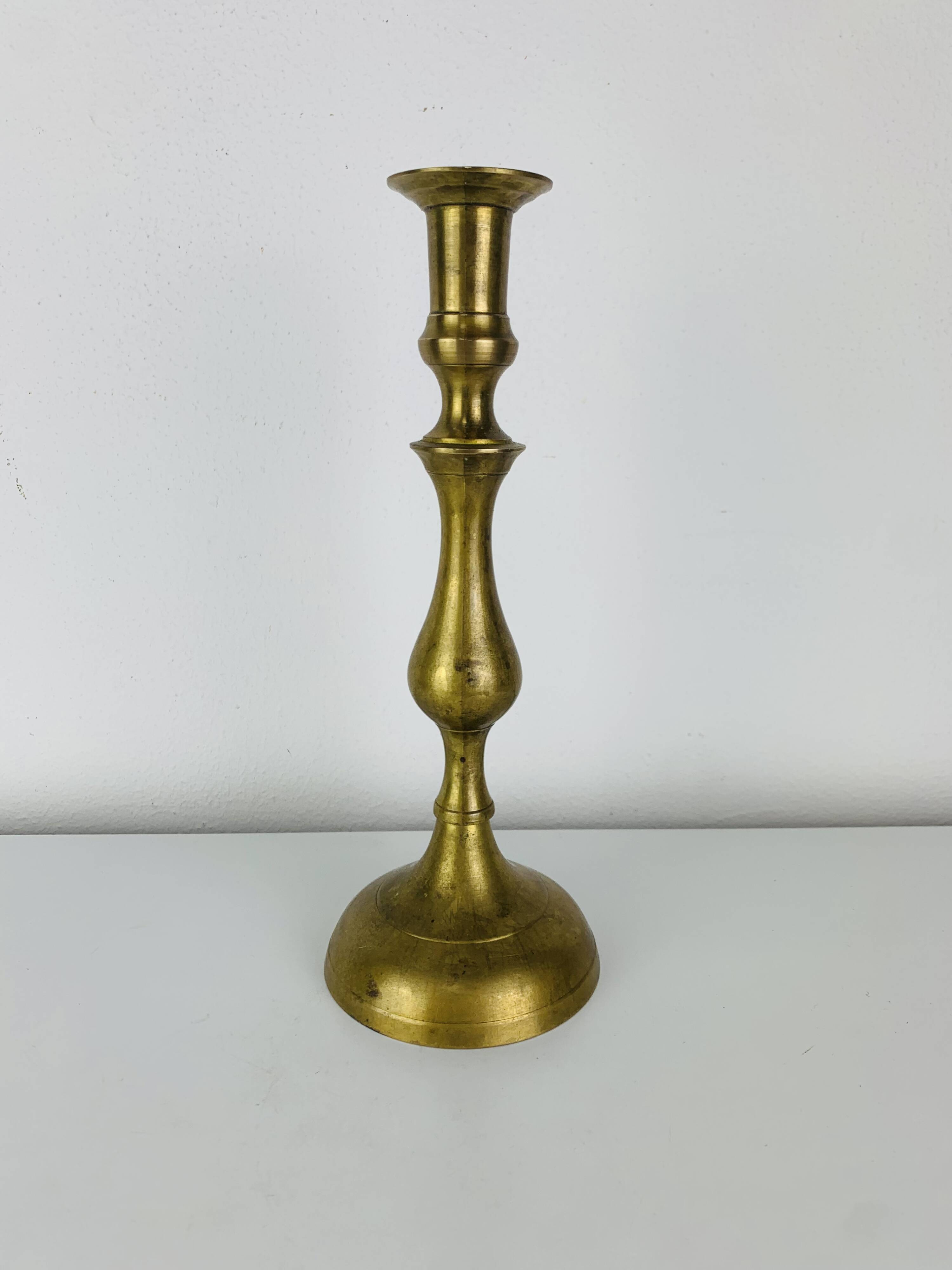 Vintage brass candlestick 26 cm