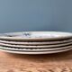 Series of 5 flat plates Terre de Fer HB and Cie Choisy Le Roi