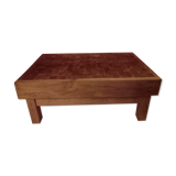 Butcher's log transformed into a coffee table