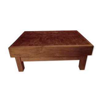 Butcher's log transformed into a coffee table