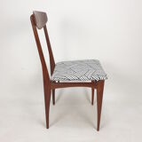 Set of 6 Mid Century Italian Teak Dining Chairs, 1950s