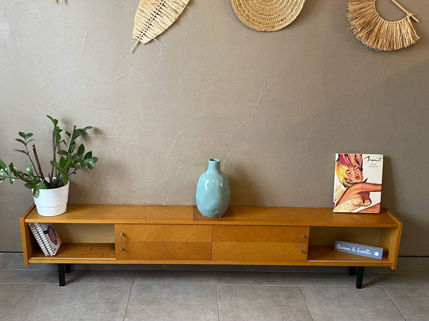 Vintage wooden sideboard (shallow)