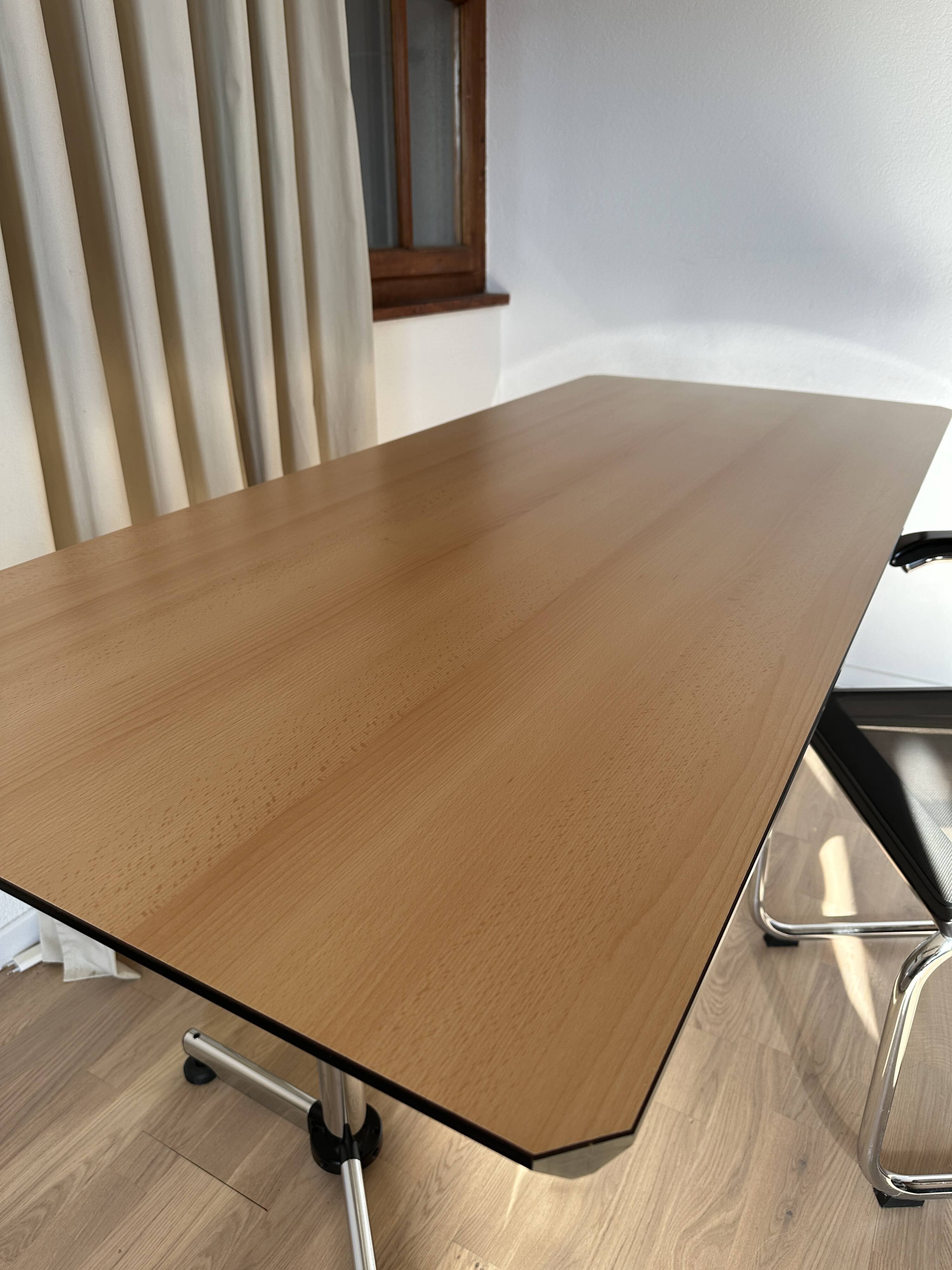 KITOS USM Haller desk in natural varnished beech veneer
