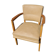 Office armchair from the 50s in beech tinted sycamore and moleskine