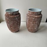 Pair of 1950s ceramic vases signed BFK A ART by Ernest d'Hossche