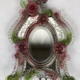 Murano colored glass table mirror