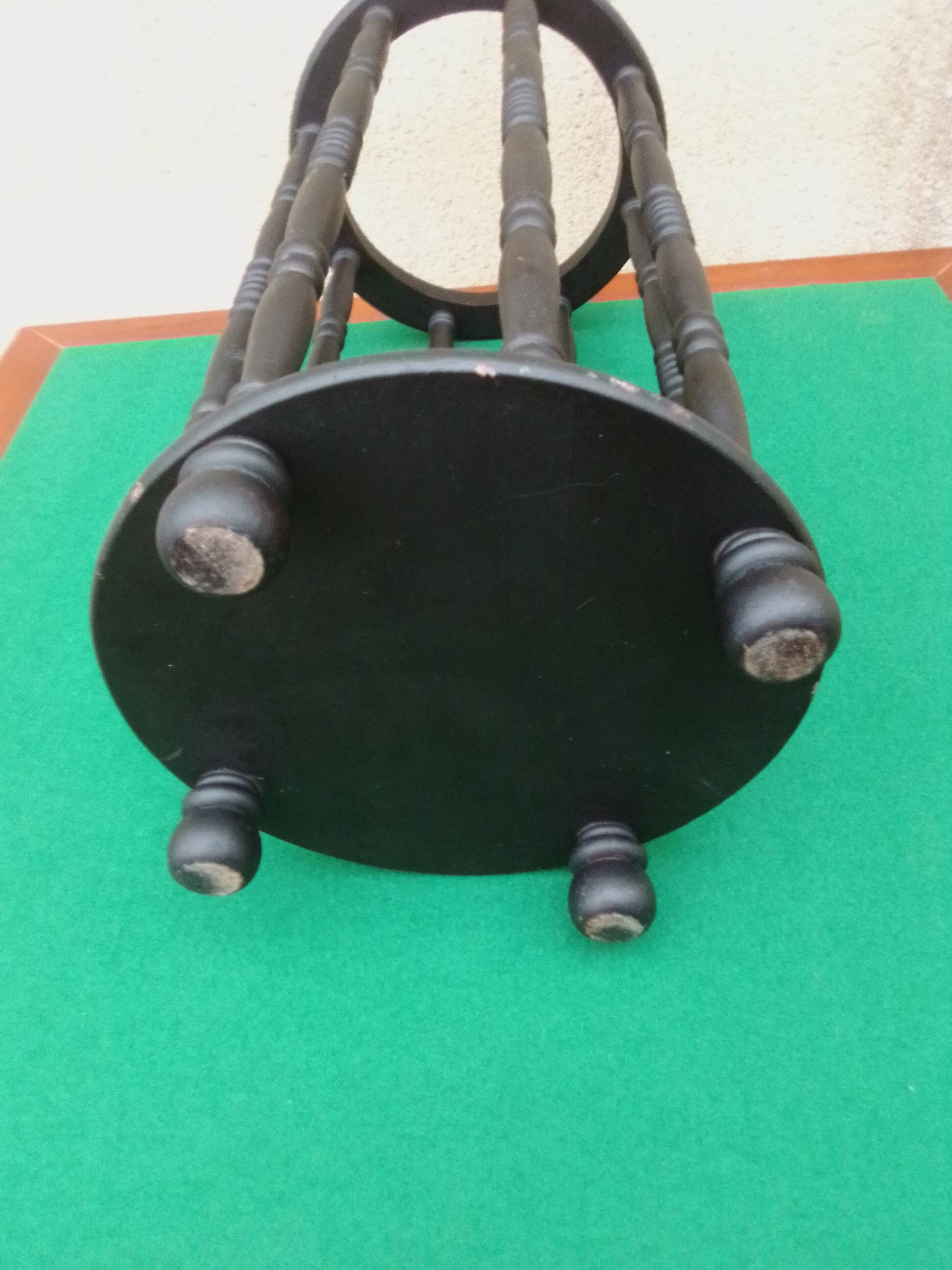 Black wooden umbrella stand H 51 cm