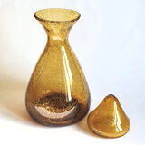 Biot blown glass decanter