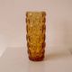 Amber glass cylindrical vase by Frantisek Vizner for Sklo Union
