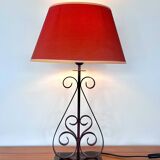 Vintage wrought iron spiral lamp