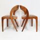 Suite de 4 chaises gondole pour Baumann