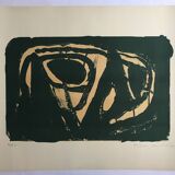 Bram van velde, mp 023, 1963. original lithograph signed in pencil