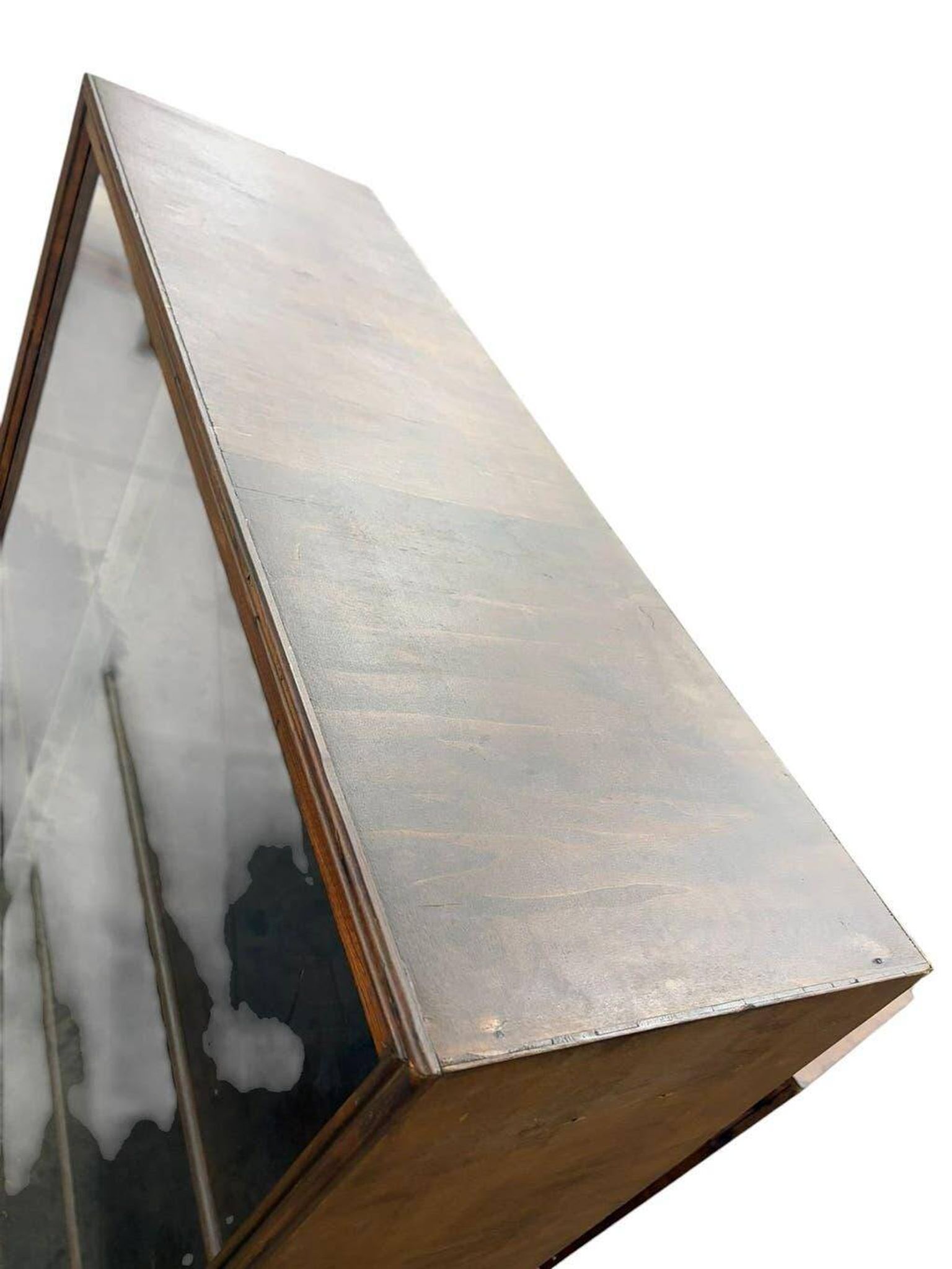 Vitrine, étagère, bibliothèque vintage en bois
