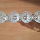 Lot de 4 Verres à Pieds arlequin  en Cristal