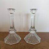 Pair of avon lead crystal candle holders