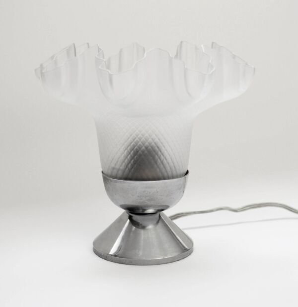 Lampe verrerie ancienne corolle