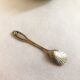 Silver metal salter and glass with salt shovel