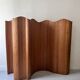 Paravent, claustra modulable en bois style Baumann, 1950