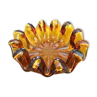 Amber glass deco cut