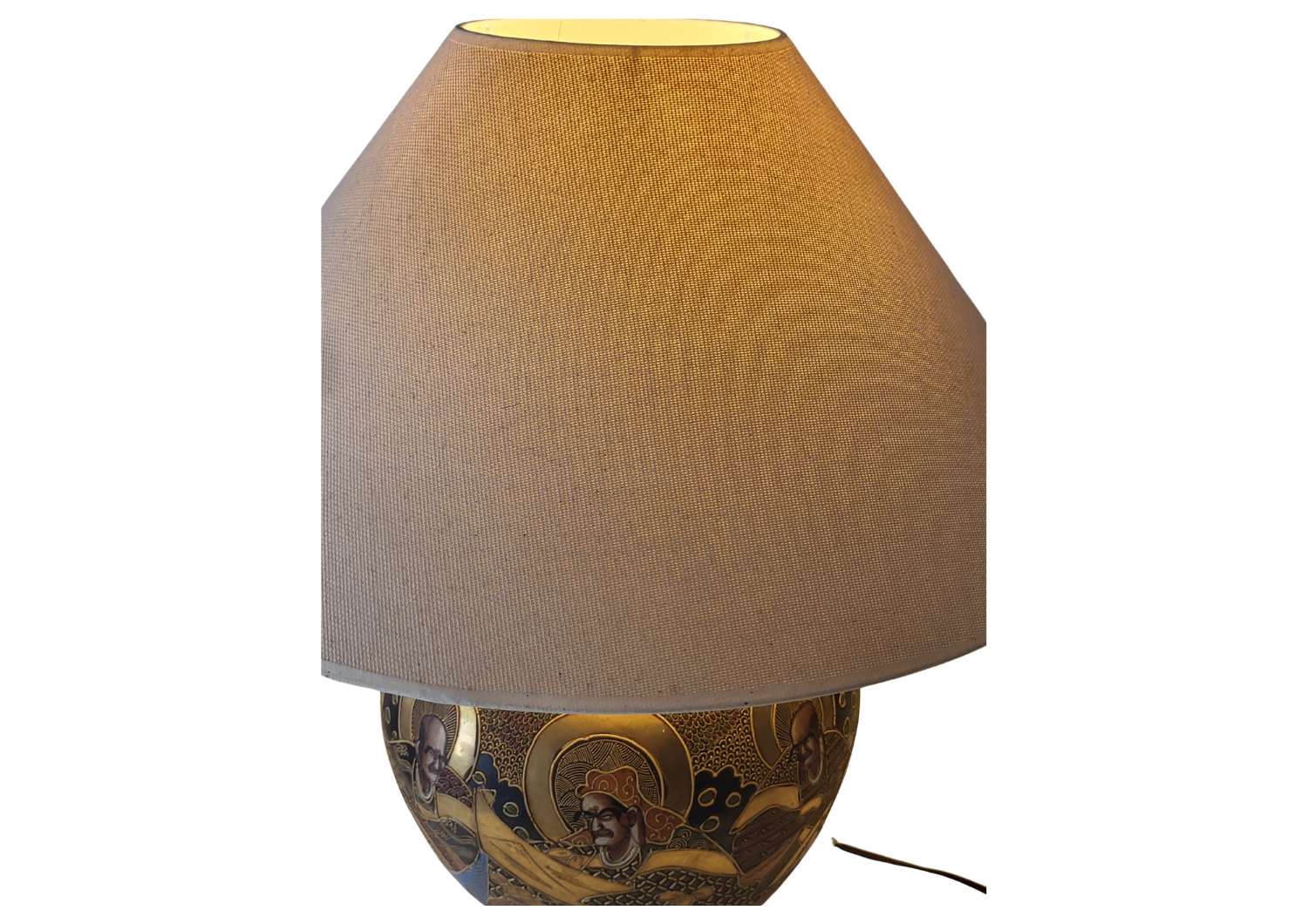 Handmade Asian style lamp in ceramic