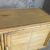 Enfilade en rotin design vintage