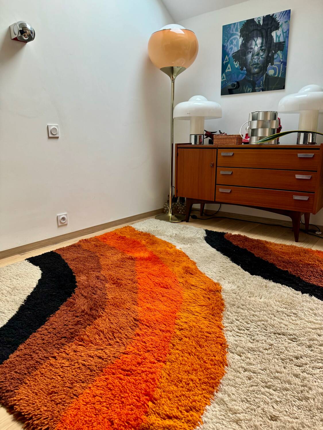 Vintage Space Age Rug Panton / 70s Style