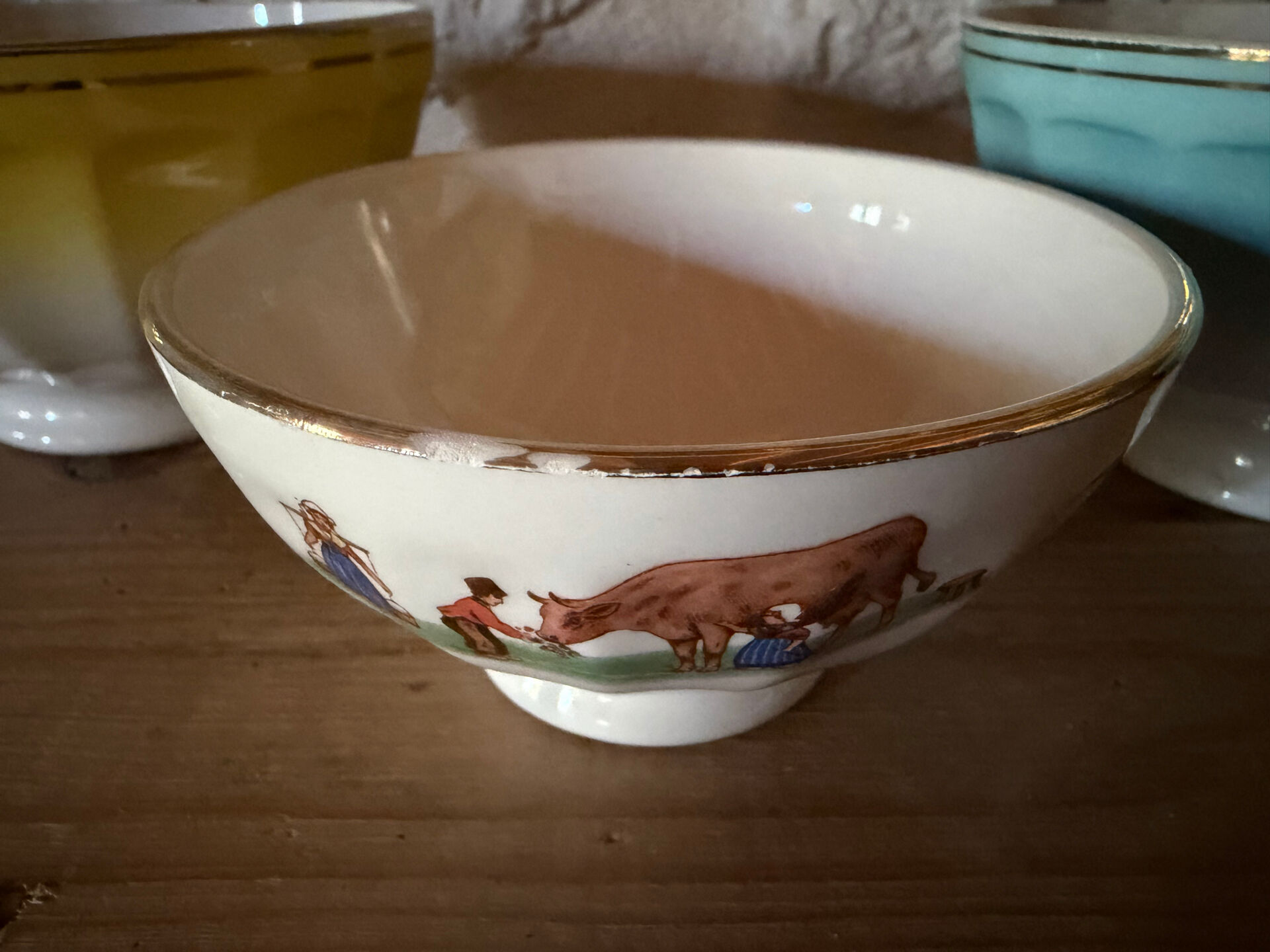Antique faceted bowls