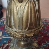 Candelabra candle holder in bronze - church - gothic, mounted in lamp.