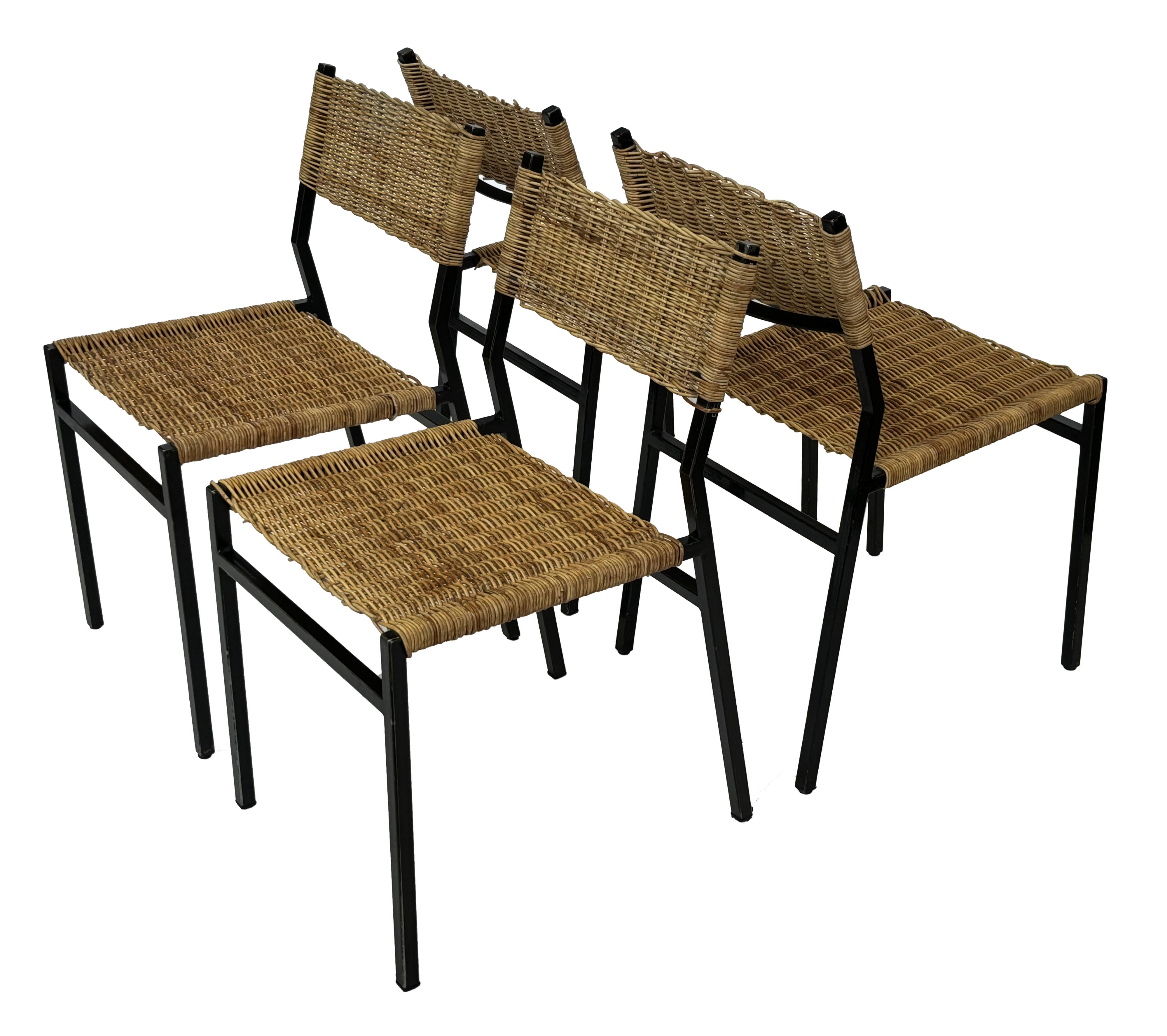 Vintage set of 4 chairs - Se05 Martin Visser - Spectrum - 60's Design