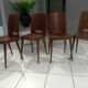 Suite of 4 Chairs by Bistrot Baumann year 1950